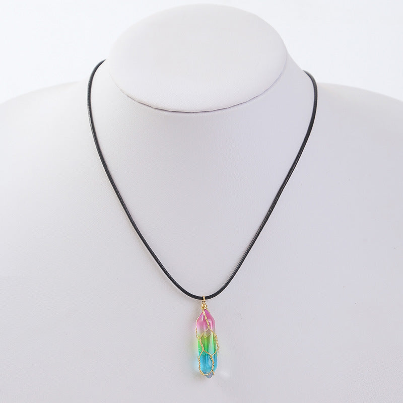 Women's Necklace Transparent Geometric Diamond Crystal