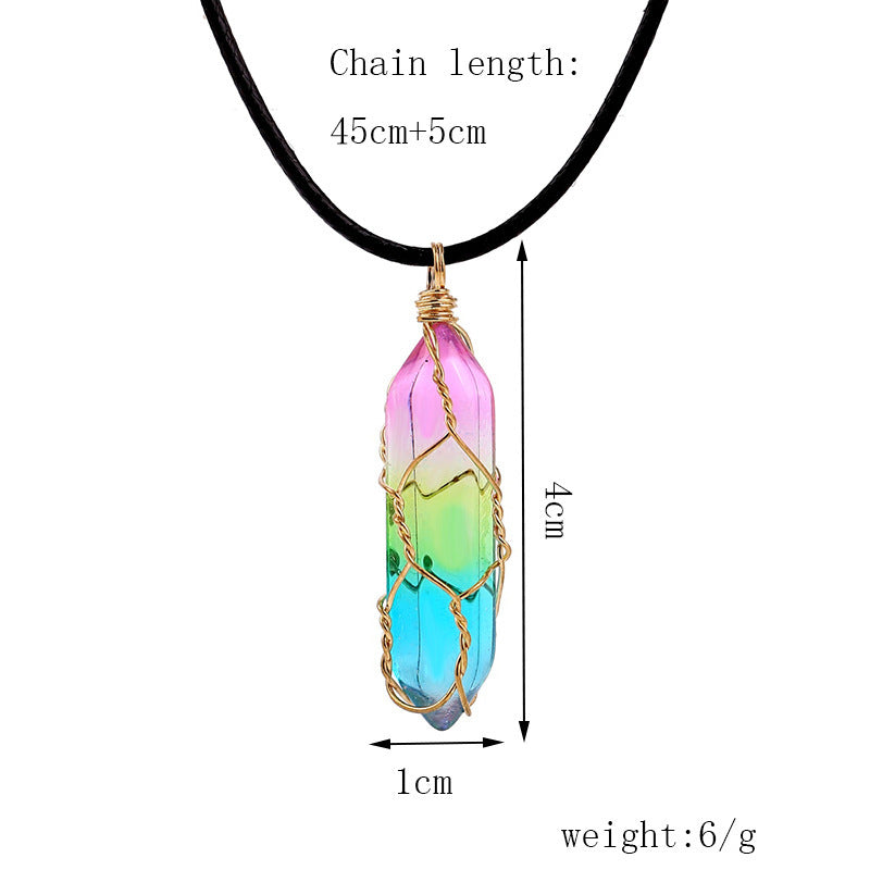 Women's Necklace Transparent Geometric Diamond Crystal
