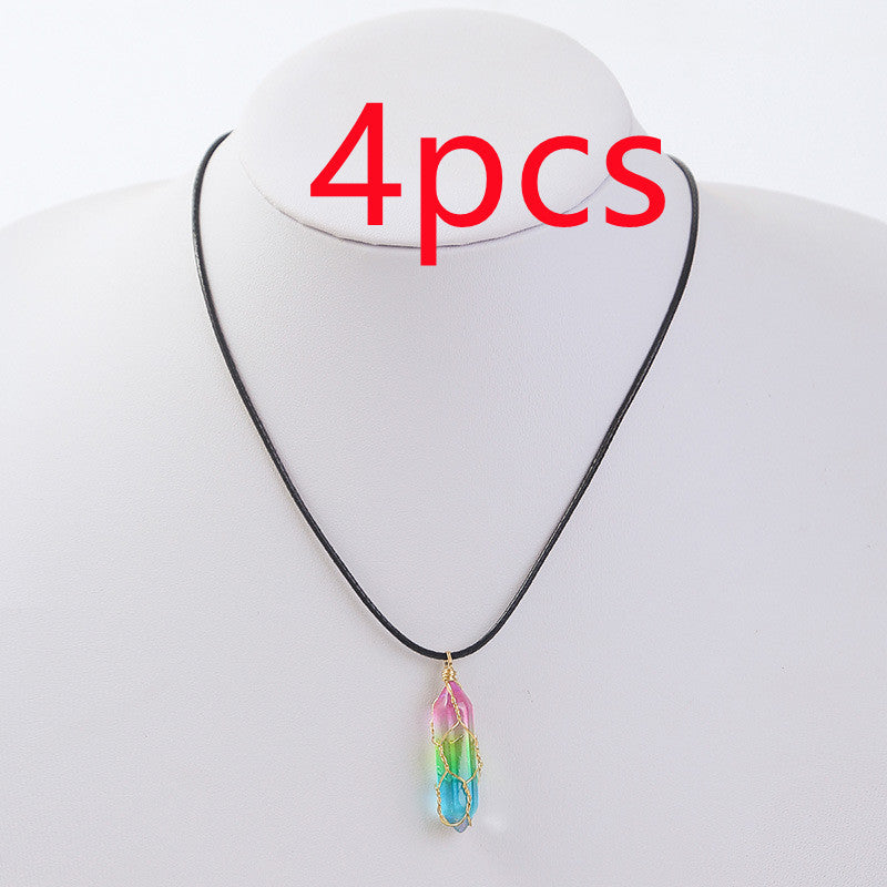 Women's Necklace Transparent Geometric Diamond Crystal
