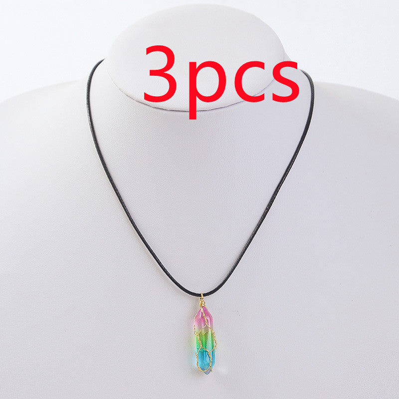Women's Necklace Transparent Geometric Diamond Crystal